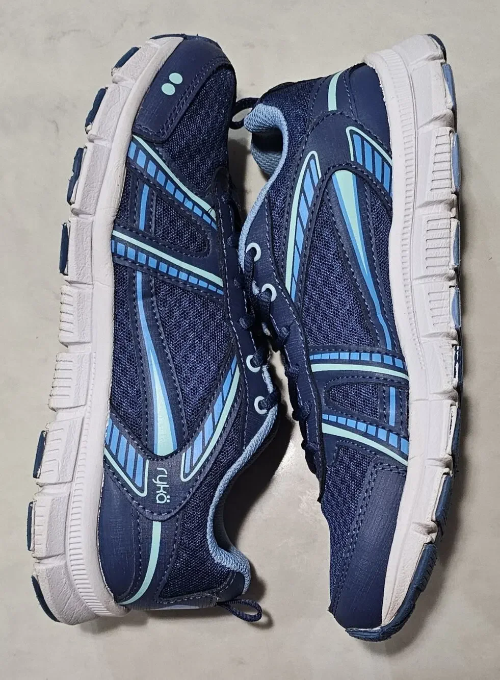 Ryka Coastline Women's Running Shoes Size 8 Navy Blue Mesh Lace Up Sneakers
